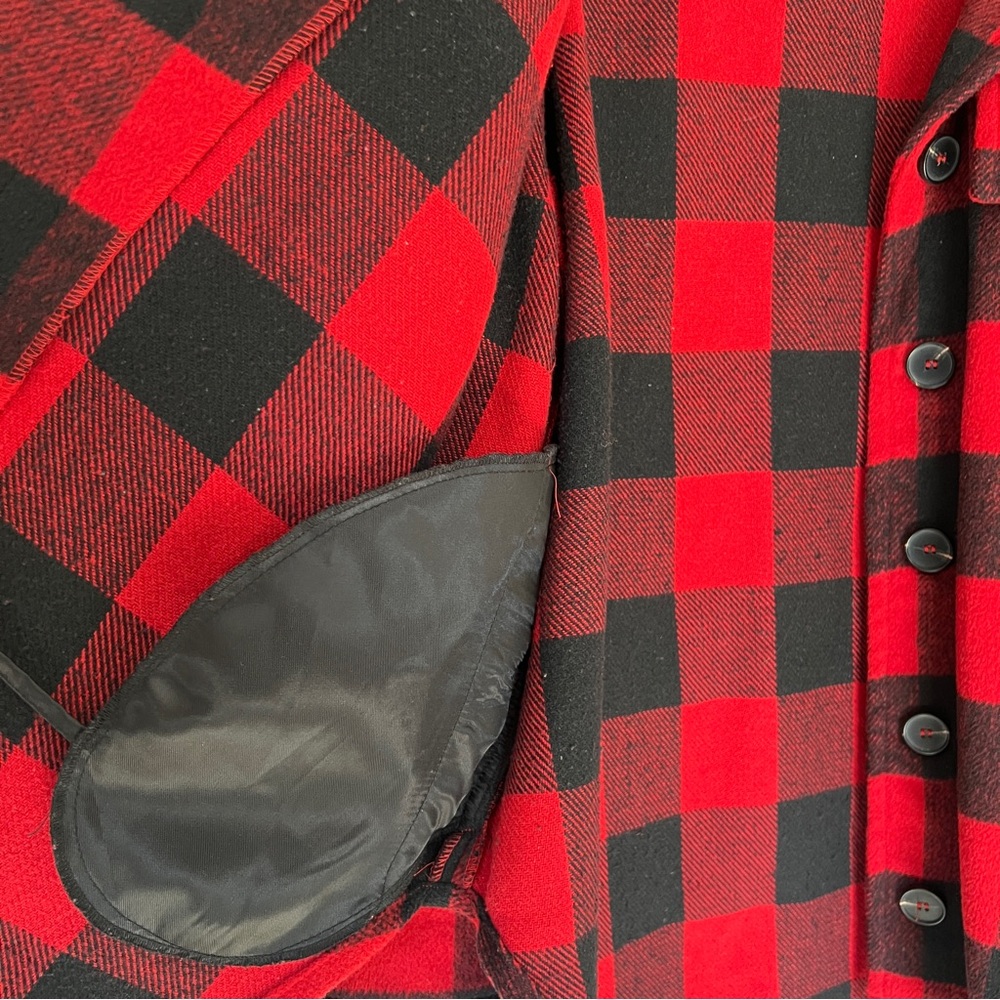 LA MIEL Red and Black Checkered Utility Jacket - Picture 9 of 10